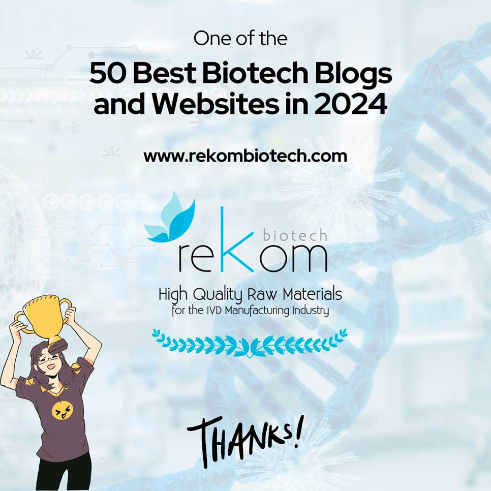 Rekom Biotech seleccionada como uno de los 50 mejores blogs y sitios web de biotecnología en 2024