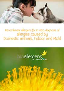 Alérgenos recombinantes para el diagnóstico in vitro de alergias causadas por Animales domésticos, de interior y moho