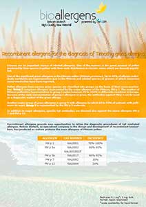 Recombinant allergens for diagnosis of timothy grass allergies