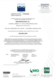 ISO 9001 certificate