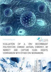 Evaluation of a CMV chimeric recombinant antigen, ChimCMV1, by indirect and capture ELISA assays. Comparison with other CMV biomarkers
